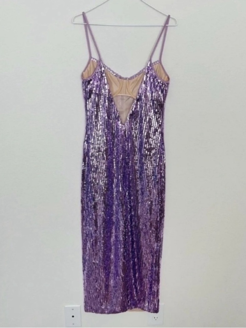 Galvan London Berlin Mirrored Sequin Bustier Midi Dress NWT - Picture 7 of 12